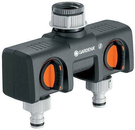 Gardena 2 Weg Waterverdeler 26.5 Mm(G 3/4 Inch)En 33.3 Mm(G 1 Inch)Draad Slangkoppeling