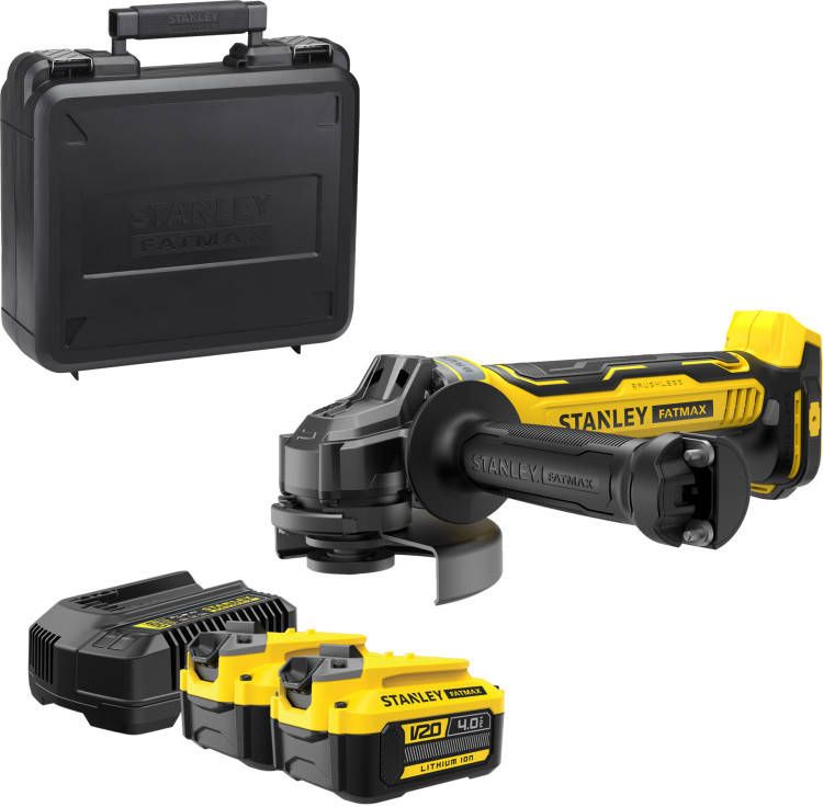 Stanley Fatmax Brushless V20 18V Incl. 2x 4Ah accu, oplader, koffer
