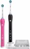 Oral-B Oral b Elektrische Tandenborstel Smart 4 4900 Duo Zwart En Roze 3 Poetsstanden online kopen