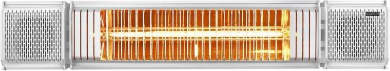 EUROM 334593 Heat&amp, Beat Elektrische Terrasverwarmer Wit 2000W 740 x 130 x 135mm