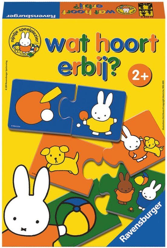 nijntje Ravensburger  wat hoort erbij? legpuzzel 24 stukjes
