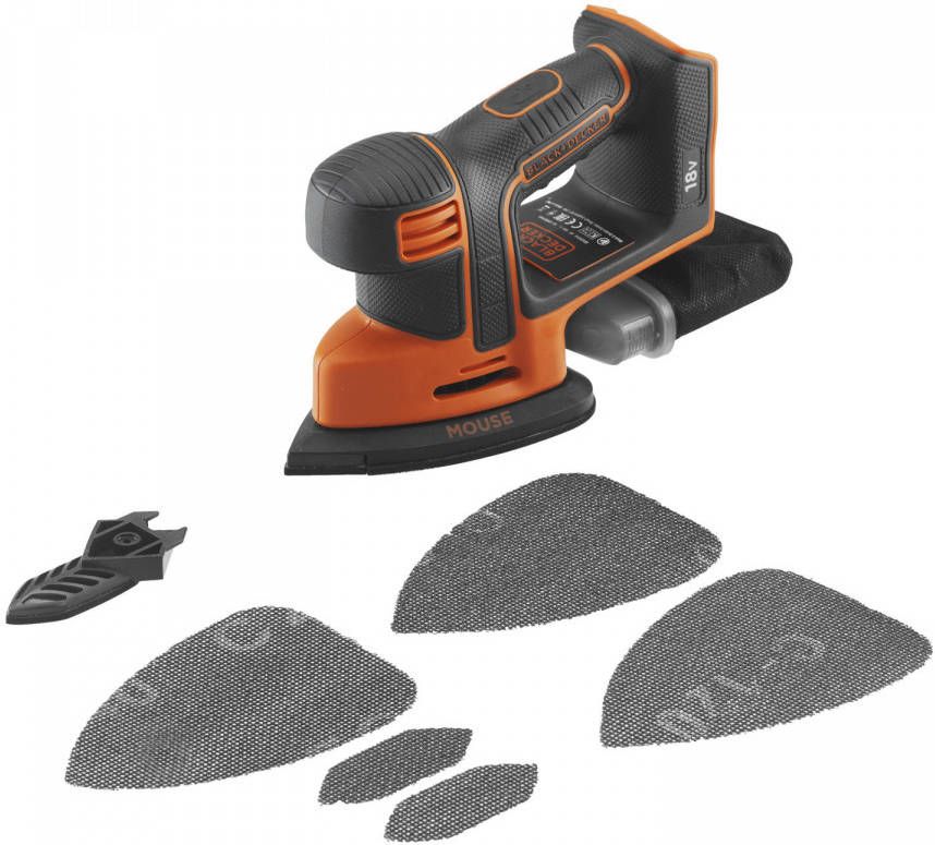 BLACK+DECKER Bdcds18n xj Mouse Detailschuurmachine 18v(Zonder Accu En Lader )