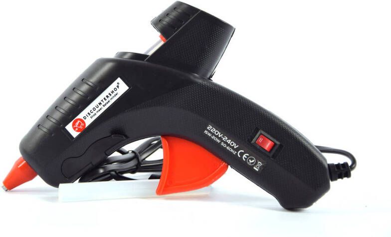 Discountershop.nl Lijmpistool Met Lijmpistool Vulling 220v 240v 15watt/20watt Lijmpistool 2 Standen Incl. 12 Lijmsticks