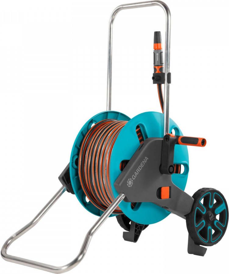 Gardena Aquaroll M, Assembled With 25m Flex Hose 5/8