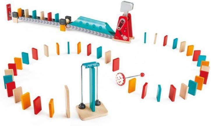 Hape Houten Dominospel Mighty Hammer 59 delig