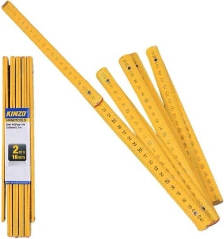 Kinzo Duimstok 2 Meter Meetgereedschap Duimstokken