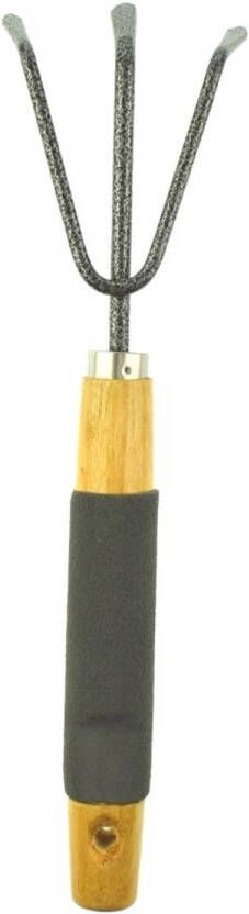 Kinzo Garden Handhark Ergonomisch 29 Cm Hout Tuinieren Tuingereedschap Hark