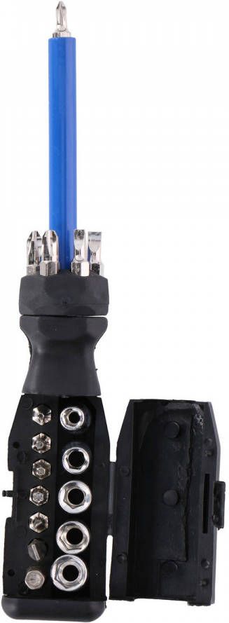 Kinzo Multibit Schroevendraaier Met Bits En Doppenset Telescopische Magneet 20 delig