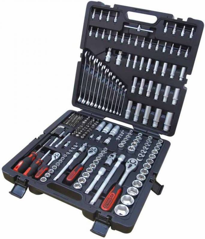 vidaXL Ks Tools Dopsleutel Set 1/4 + 3/8 + 1/2 216 delig 917.0216