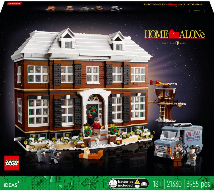 Lego 21330 Ideas Home Alone huis voor Volwassenen, Groot Verzamelbaar Cadeau idee met 5 Minifiguren