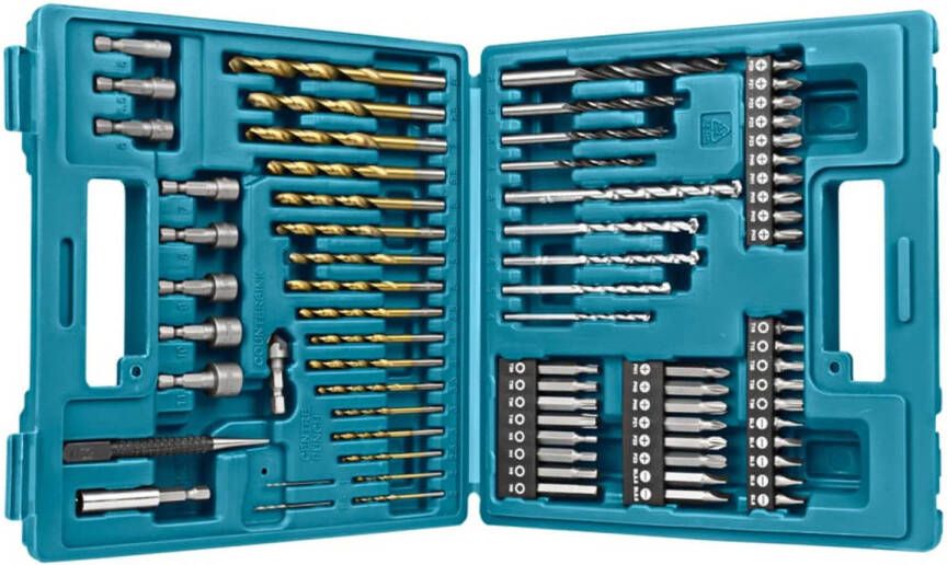 Makita 75 delige Boor En Schroefbitset Zilverkleurig