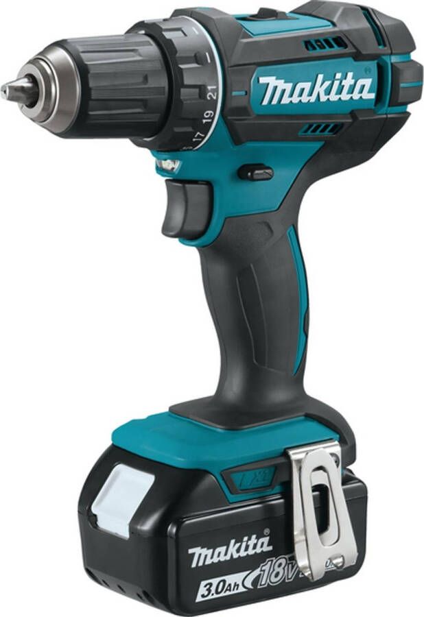 Makita Ddf482rfj 18v Boor -/schroefmachine 3, 0 Ah Accu(2 St ), Snellader, Mbox