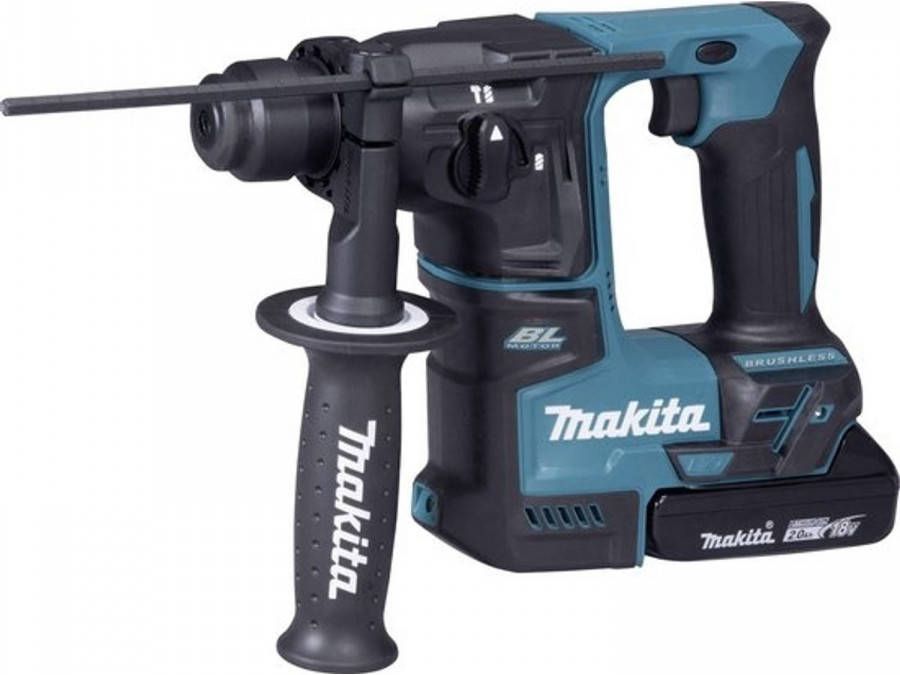 Makita Dhr171raj 18v Li ion Accu Sds plus Boorhamer Set(2x 2.0ah Accu)In Mbox 1, 2j Koolborstelloos