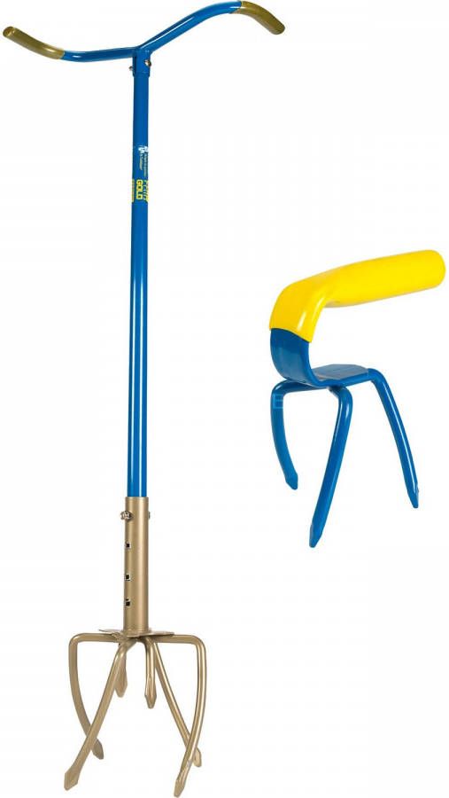 Merkloos Gardenclaw Tuinklauw Gold + Mini Klauw Tuinfrees Omwoeler In Hoogte Verstelbaar 2 Stuks