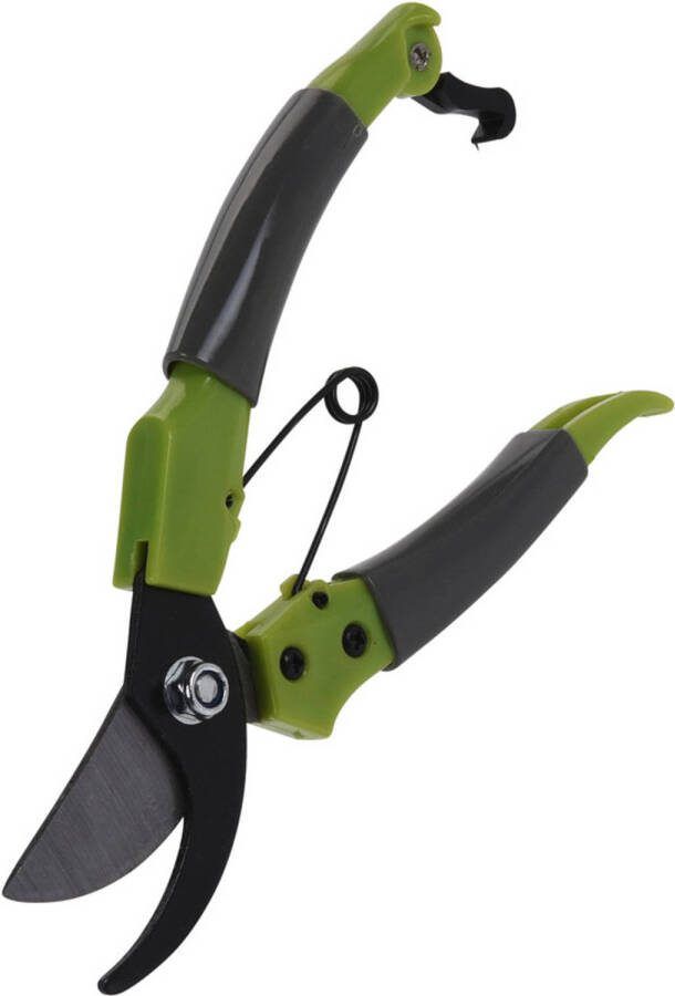 Merkloos 1x Snoeischaar/heggenschaar Papegaaienbek Groen 25 Cm Snoeischaren