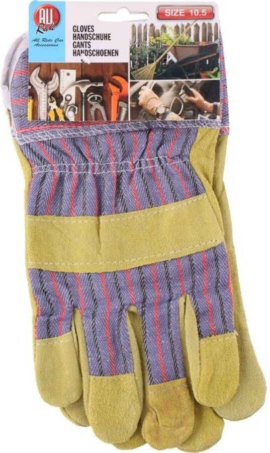 Merkloos 3 Paar Tuinhandschoenen/werkhandschoenen- Werkhandschoenen