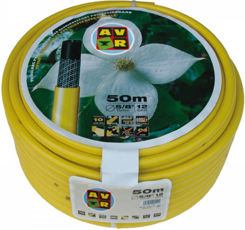 Strabox Avr Tools Gele Tuinslang 1/2 25 M Getricoteerd High Twist Resistant