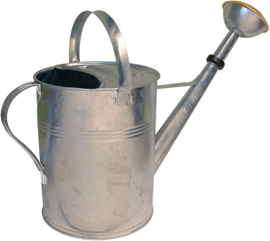 Merkloos Gieter Van Zilverkleurig Zink Met Broeskop 9 Liter Gieters