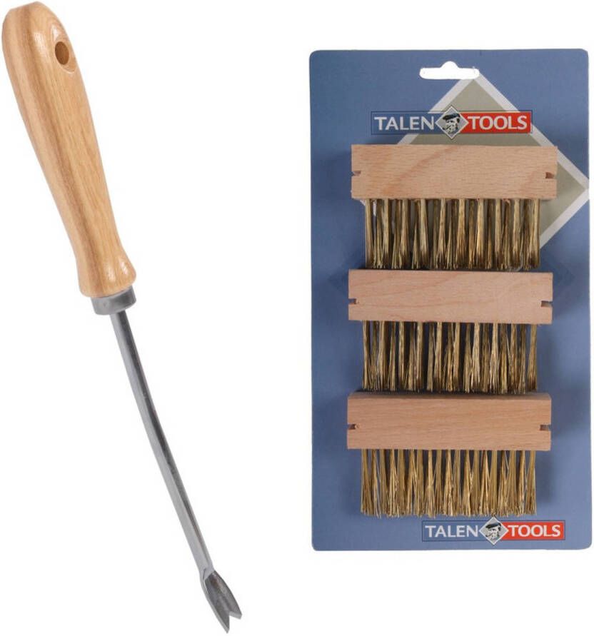 Merkloos Onkruidborstels Voor Voegen En Onkruidsteker Set Onkruidkrabbers