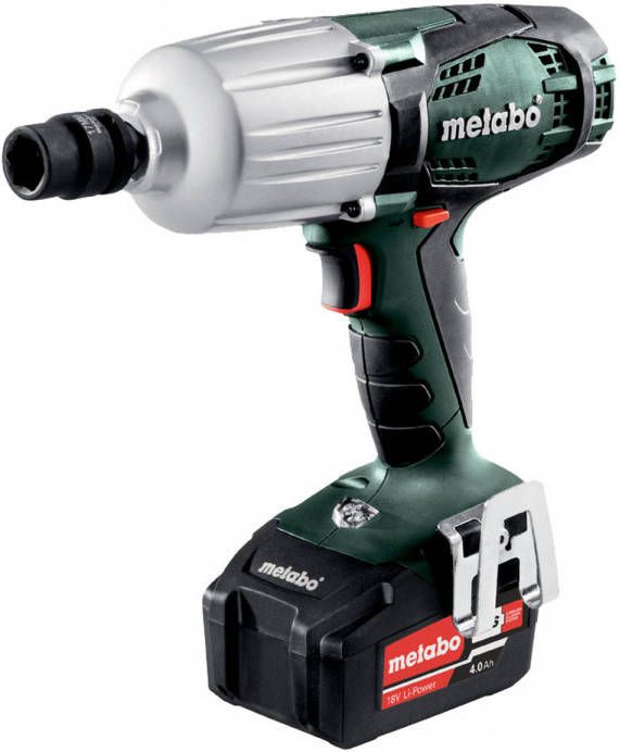 Metabo SSW 18 LTX 600 18V Li Ion Accu slagmoersleutel set(2x 4.0Ah accu)in koffer 600Nm 1/2" koolborstelloos