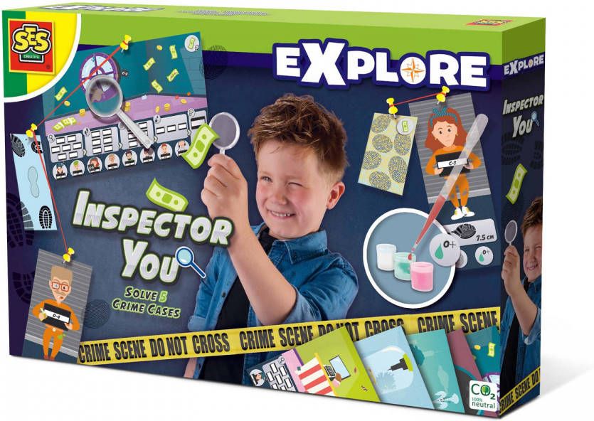 SES Gezelschapsspel Inspector You Los Vijf Misdaadzaken Op