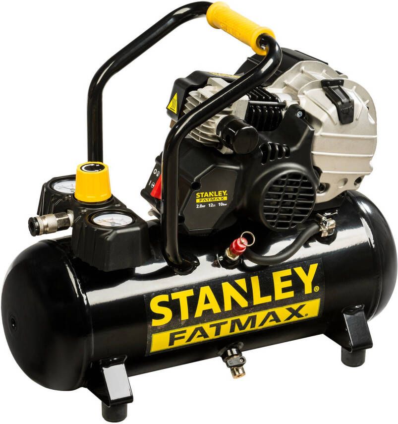 Stanley Compressor Hy 227/10/12 Fmxcm0 Luchtcompressor 10bar 12l Geïntegreerd Handvat Zwart