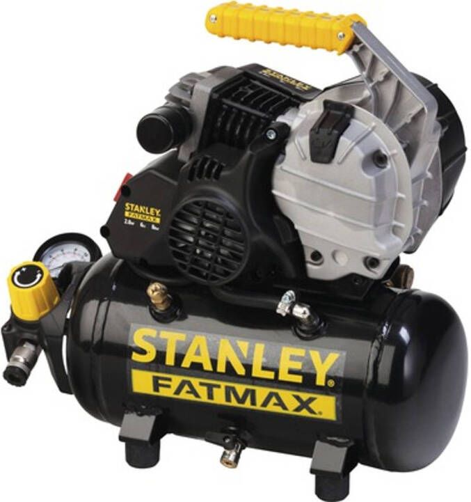 Stanley Compressor Hy227/8/6e Fmxcm00 Luchtcompressor 8bar 6l 222l/min Ingebouwd Handvat Zwart