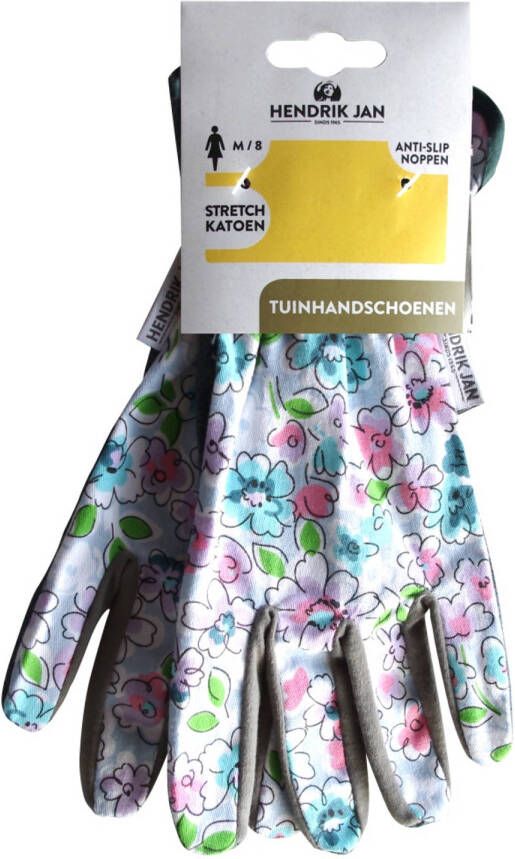 Hendrik Jan Tuinhandschoenen Dames Katoen Blauw