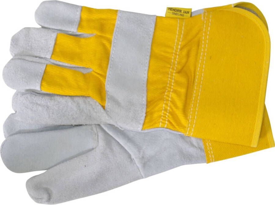 Hendrik Jan Tuinhandschoenen Rundleer Geel - Xxl