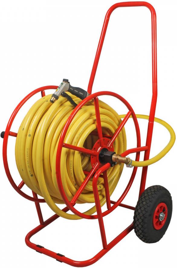 Talen Tools Professionele Haspel Met Gele Tuinslang 50