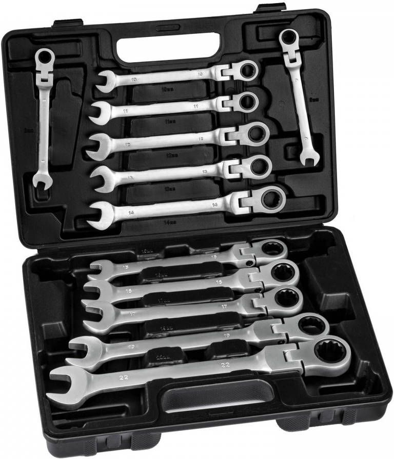 Tectake Steeksleutelset 12 delig