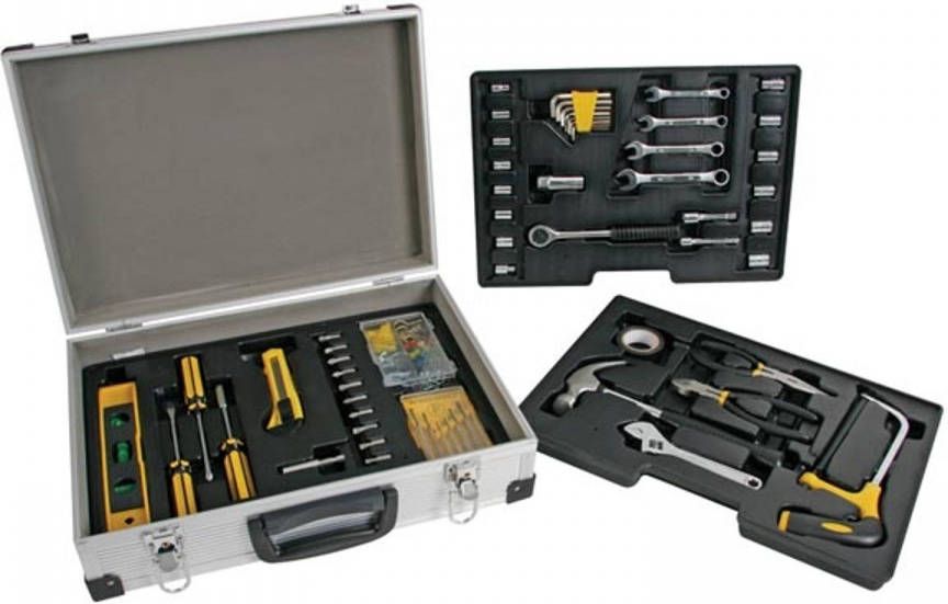 Toolland Gereedschapskoffer 40, 8 X 30, 3 Cm Staal 158 delig
