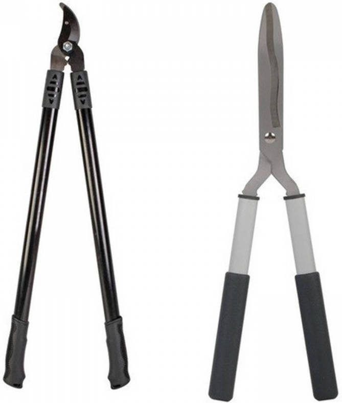Merkloos Tuingereedschap Heggenschaar Smal 55 Cm En Snoeischaar 76 Cm Heggenscharen