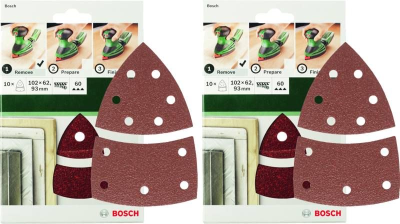 Bosch Schuurpapier K40, K120, K180 102x102x62 mm(20x )