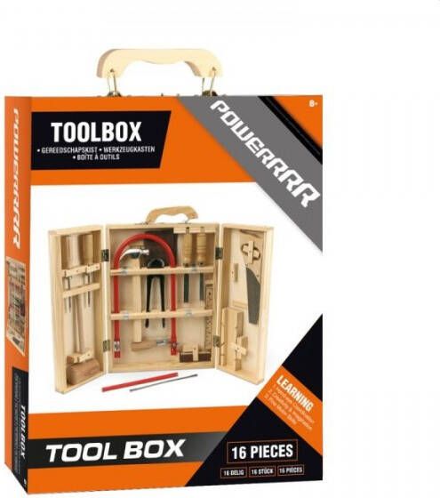 POWERRRR Gereedschapskist 16 delig Met Figuurzaag