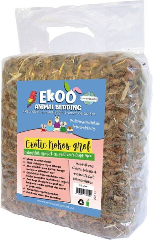 Ekoo Bedding Exotic Kokos Bodembedekking 25 l Grof