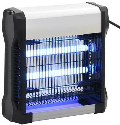 vidaXL Vliegendoder 12 W aluminium ABS zwart