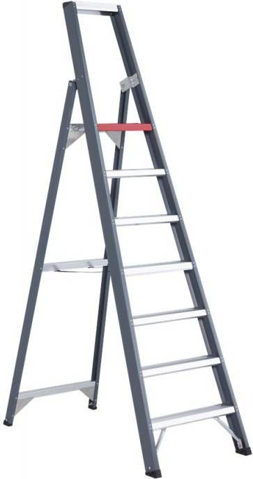 Altrex Falco FEO 7 Trap Enkel Aluminium met coating 7 treden max. werkhoogte 3.65 m.