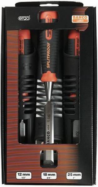 BAHCO Beitelset ergonomisch 12 25 mm 434 S3 EUR