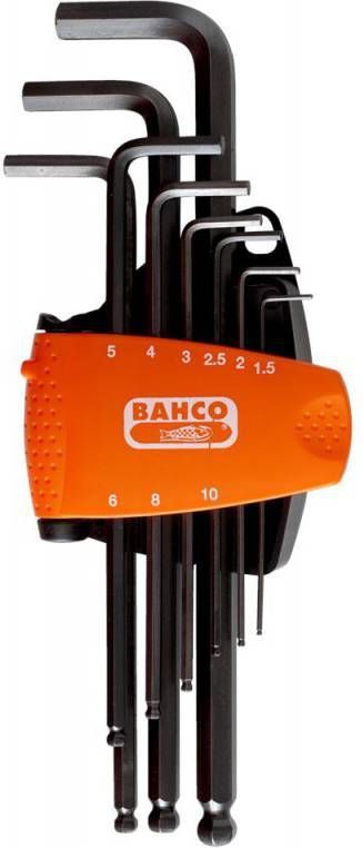 Bahco BE 9678 9 delige Inbussleutelset met kogelkop 1, 5 10mm