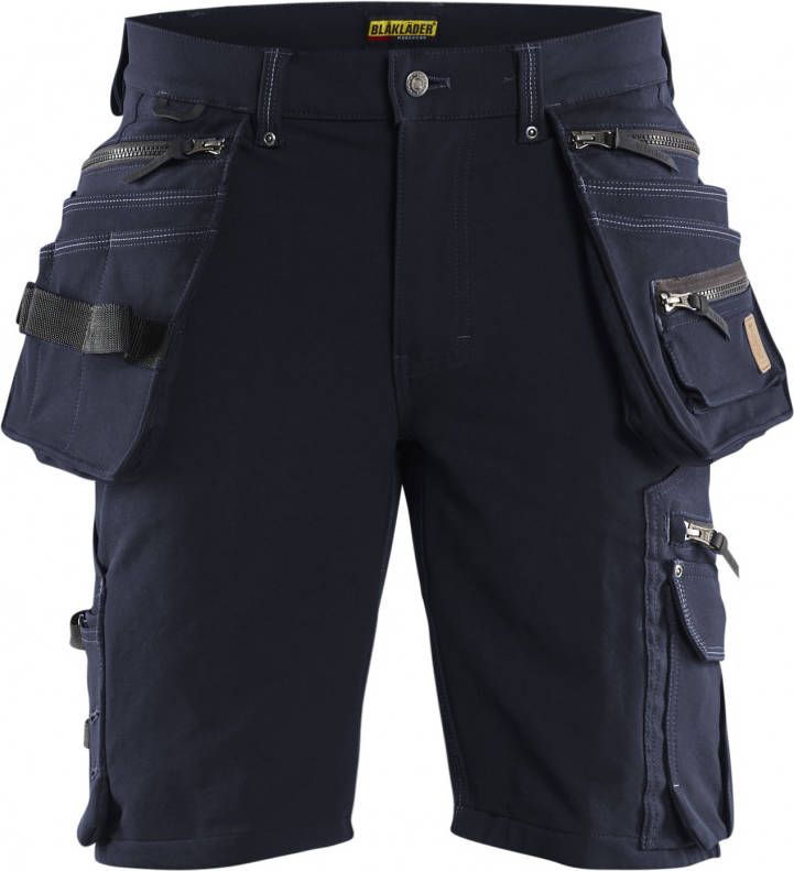 Blakläder Blåkläder X1900 Werkbroek kort 4 weg Stretch 1988 marineblauw -( XL )