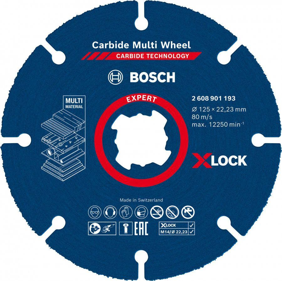 Bosch 2608901193 EXPERT X LOCK Doorslijpschijf Carbide Multi Wheel 125mm