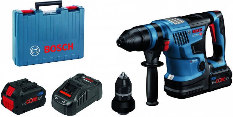 Bosch GBH 18V 34 CF 18V Li ion Accu BiTurbo Boorhamer Set 2x ProCORE 18V 8, 0 Ah Koolborstelloos