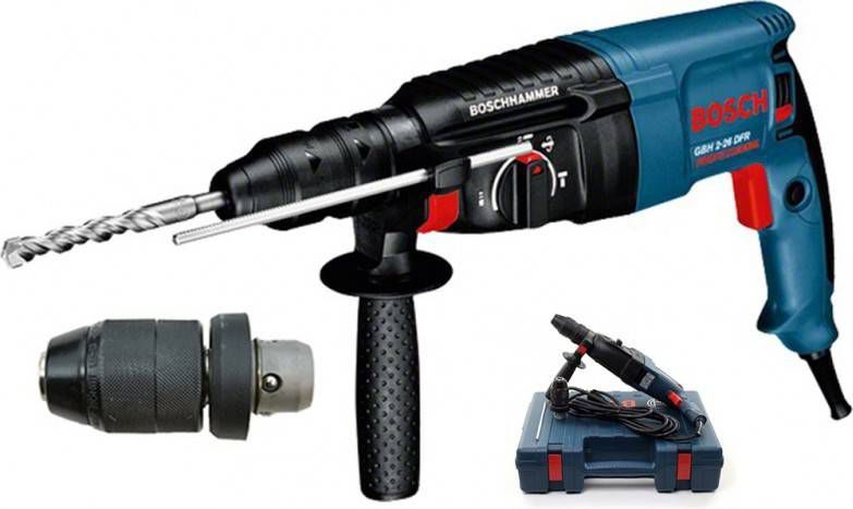 Bosch GBH 2 26 DFR SDS plus Combihamer incl. snelspanboorkop in koffer 800W 2, 7J