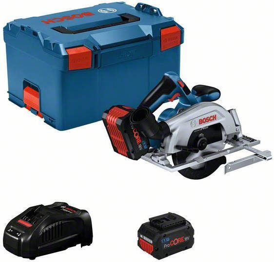 Bosch GKS 18V 57 2 18V Li ion Accu Cirkelzaag Set(2x 5.5Ah)In L Boxx 165 Mm