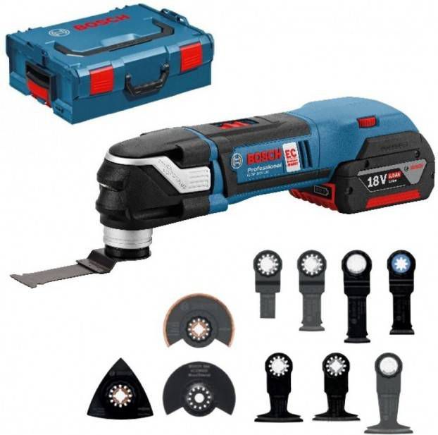 Bosch GOP 18 V-28 18V Li-Ion Accu Multitool Set (2x 5.0Ah Accu) + 16 ...