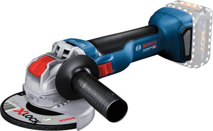 Bosch GWX 18V 10 18V Li Ion accu X LOCK haakse slijper body 125mm koolborstelloos