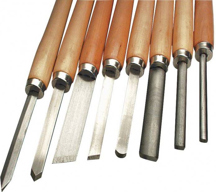 Brüder Mannesmann 691 8 delige Houtdraaibeitelset 12 25mm