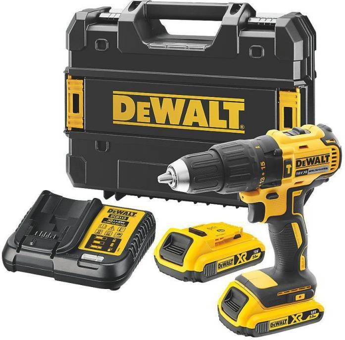 DeWALT DCD778D2T 18V Li Ion accu klopboor -/schroefmachine set in TSTAK(2x 2.0Ah accu) koolborstelloos