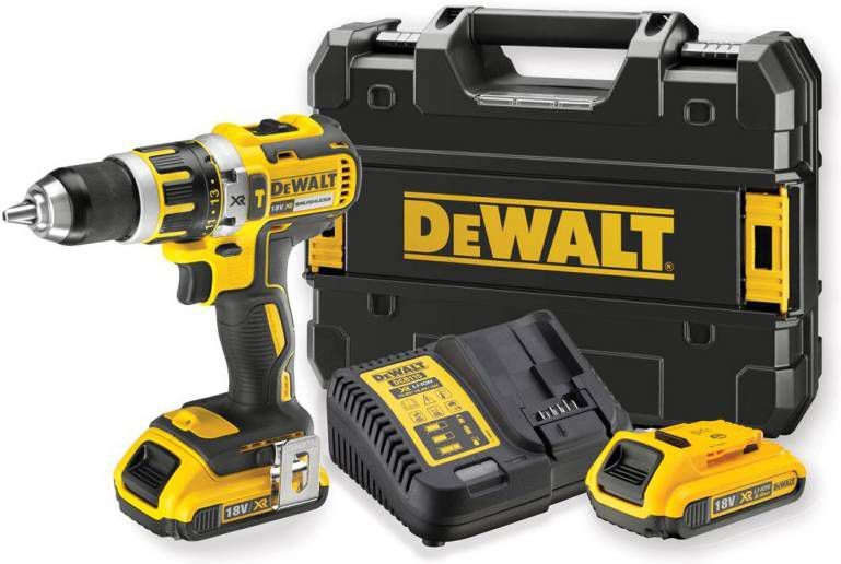 DeWALT DCD795D2 18V Li Ion accu klopboor -/schroefmachine set(2x 2.0Ah accu)in TSTAK koolborstelloos